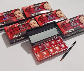 10 In 1 Lipstick Blush Palette - Multi Functional High Pigmented Creamy Material Makeup Collection Kit For Beautiful Lips And Cheeks (Random Shades)