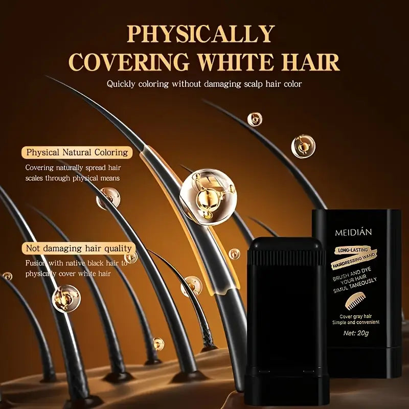 Instant Hair Comb Dye Stick | Quick Touch-Up | Easy Application For Men & Women