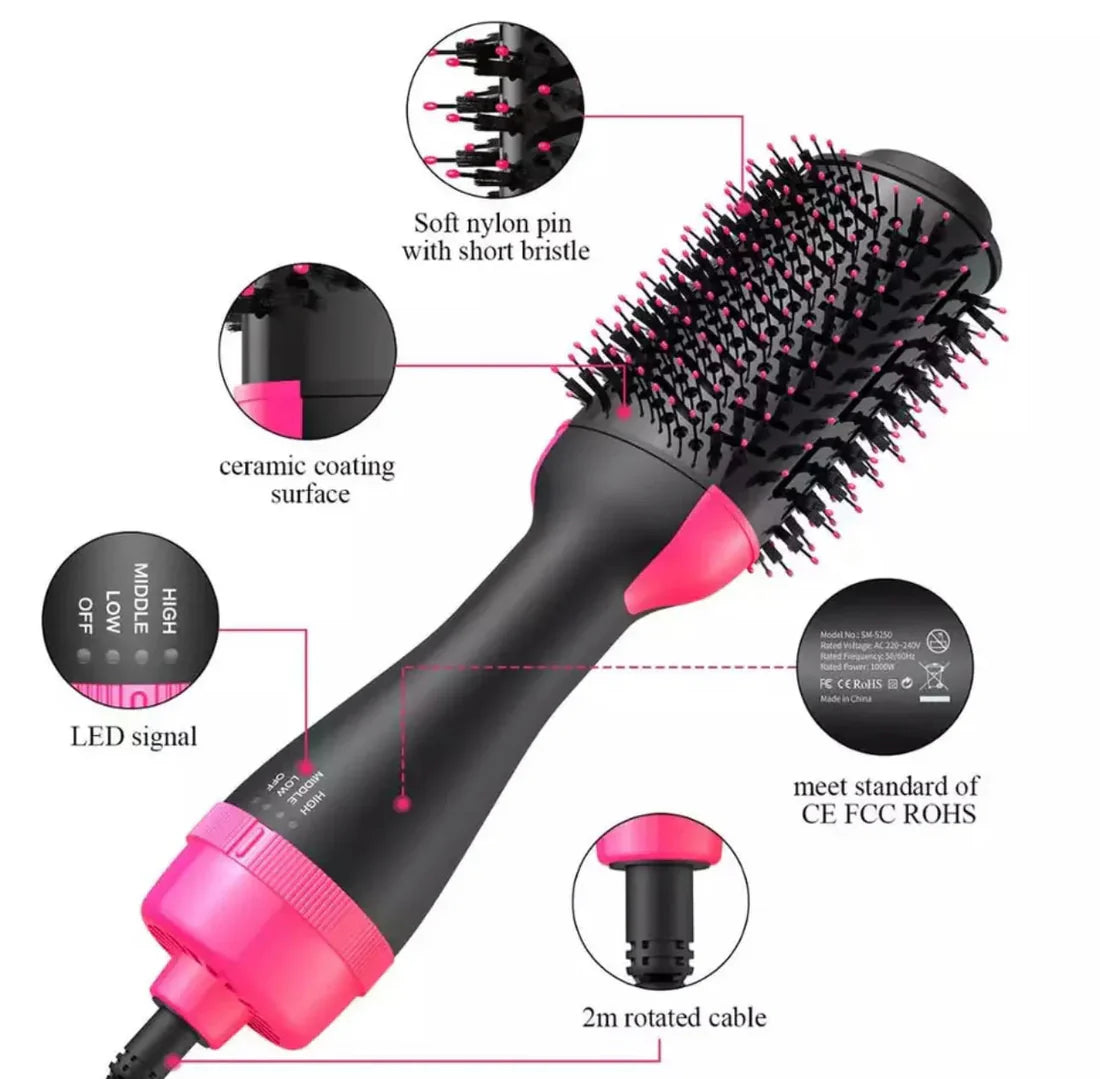 One Step 3 In 1 Hot Air Brush , Hair Dryer & Styler