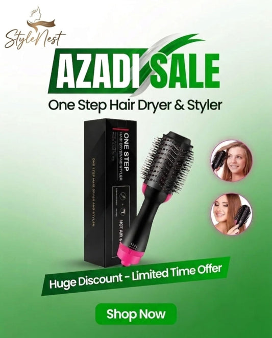 One Step 3 In 1 Hot Air Brush , Hair Dryer & Styler