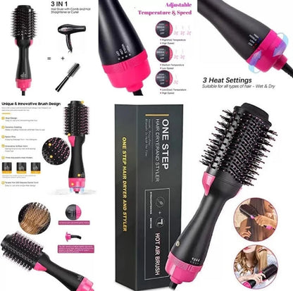 One Step 3 In 1 Hot Air Brush , Hair Dryer & Styler