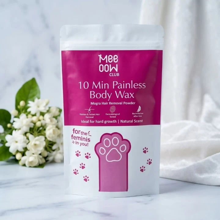 MEOW 10 MIN Painless Body Wax Powder – Herbal Hair Removal Powder (100g)